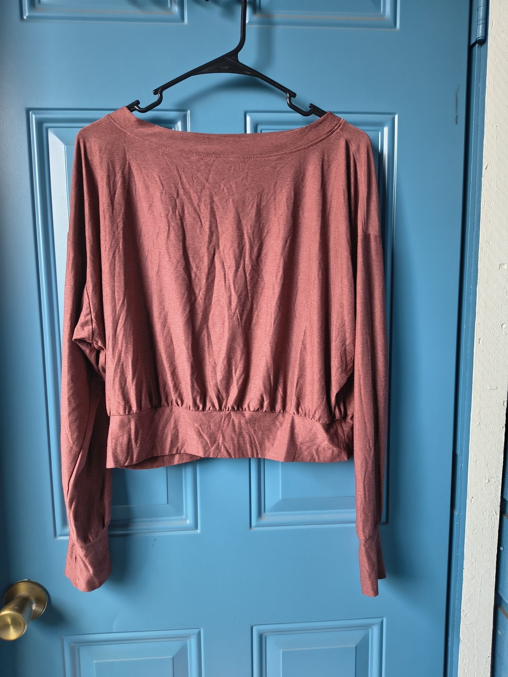 Women's Long Sleeve Pullover Top - Dusty Rose
